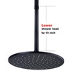 Black Shower Arm Extension 10 Inch High Flow Rainfall Shower