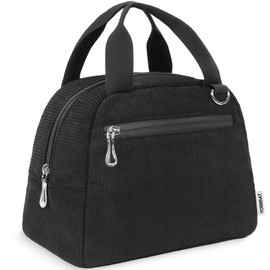 Kids Lunch Box Insulated - Lunch Bag for Women Reusable Portable Lunchbox - Soft Cooler Bag for Adults Teen Girl School Trips Black 8L