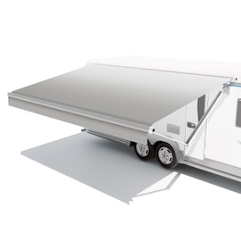 CYLAND CYLAND RV Awning Fabric Replacement,Camper Trailer Motorized Awning Replacement for Motorhome,Heavy Duty Weatherproof 18.5oz Outdoor Vinyl RV Canopy 20'(Fabric 19'2") Grey Fade