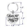 Tangvo 10 Years Anniversary Keychain - Happy 10th Wedding Anniversary