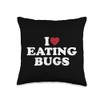 Eating Bugs Funny Entomophagy Insect Snack Tee Throw Pillow