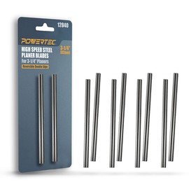 POWERTEC 3-1/4" HSS Planer Blades 10 Pack for Wen 6530, DeWalt DCP580B, Porter-Cable PC70THP, RYOBI P611, Bosch PK2632K, Makita XPK01Z, Craftsman, Skil Hand Planer, Replacement Electric Planer Blades