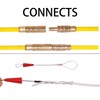 50' Fiberglass Cable Wire Running Rod Coaxial Electrical Connectable Fish