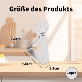 SHPUJUN Pack of 10 Smiley Tablecloth Clips for Outdoor Use, Tablecloth Outdoor Tablecloth Holder, Stainless Steel Climbing Tablecloth Weight, Table Clips Outdoor, Decoration Bar, Movement Table Clamp