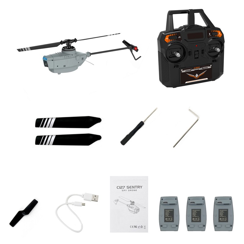 RC Helicopter RC Drone with Camera 720P Auto Hover Single