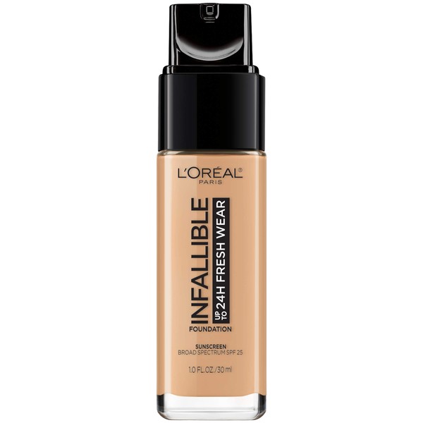L'Oreal Paris Makeup Infallible Up to 24 Hour Fresh Wear Foundation, Natural Buff, 1 fl; Ounce