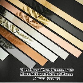 Silver Self-Adhesive Mirror Molding Trim – Set of 3 (16.4ft x 0.8in Each), Flexible Metal Border for Walls, Ceilings, and Mirrors – 8K Mirror Finish, Peel-and-Stick Installation