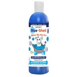 South Bark Blue-Shed® Shampoo for Dogs & Cats 12 oz. | Brightening | Deshedding | Long-Lasting, Fruity Scent | Cruelty-Free | Paraben-Free | Biodegradable and Non-Toxic | Made in USA