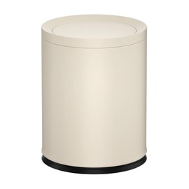 YOJIA 12L/3.1 Gal Metal Shake Lid Trash Can, Double Bucket for Bathroom, Living Room, Kitchen, Office (12L-White)