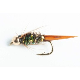 Blue Wing Olive Bead Head Prince Nymph Fly - 6 Pack (#16)