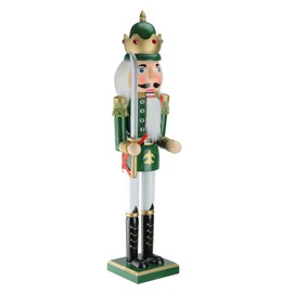 Northlight 24" Green and Gold Christmas Nutcracker King with Sword