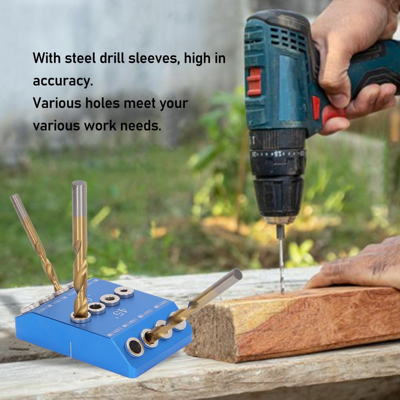 Drill Guide Jig 30 45 90 Degree Aluminum Alloy Angle