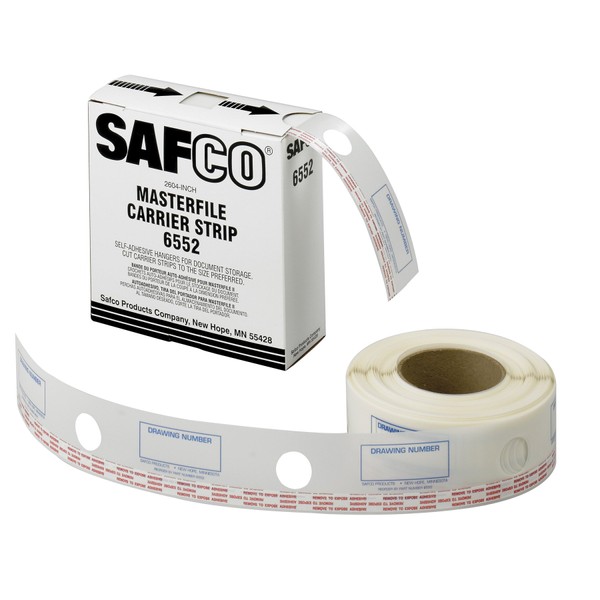 Safco Products 6552 Polyester Carrier Strips, 2 1/4" Wide, for use with MasterFile 2 Document Storage, Sold Separately