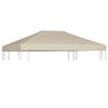 Gecheer Waterproof Gazebo Cover | Durable Polyester Canopy, 4x3m, Beige,
