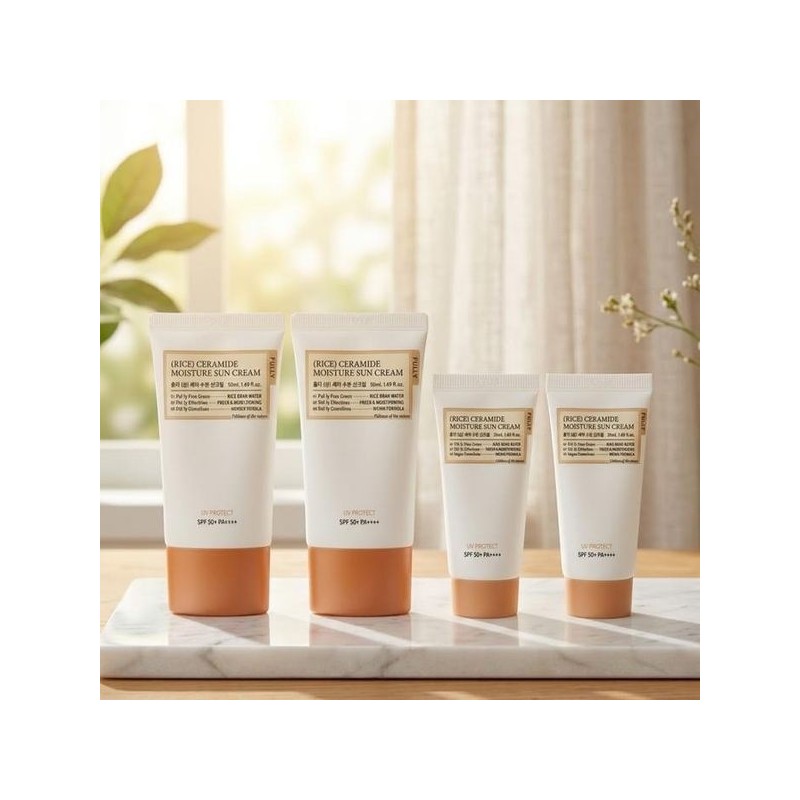 sellerhub [Half Club] Fully Rice Cera Moisture Sun Cream 50ml+50ml+30ml+30ml