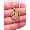 LESLIE BOULES Guadalupe Rhinestone Pendant Necklace for Women 18K Gold