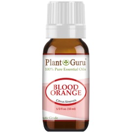 Blood Orange Essential Oil 10 ml. 100% Pure Undiluted Therapeutic Grade Citrus Sinensis, Cold Pressed from Fresh Peels, for Aromatherapy Diffuser, Relaxation and Calming, Natural Cleaner.