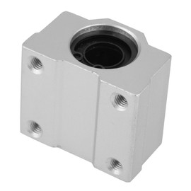 Linear Bearing Slide, Pack of 4 SCS12UU Slide Block Linear Ball Bearings, Sliding Unit, 36 x 42 x 28 mm, Aluminium Linear Ball Bearing, Sliding Block Made of Aluminium, Steel Ball, Inner Diameter 12