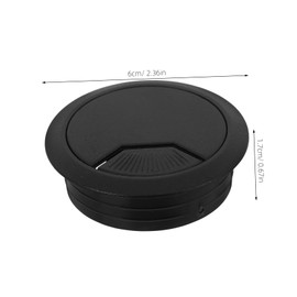 COHEALI 2pcs Black Plastic Desk Grommet Cord Hole Cover for Efficient Cable Management Home Office and School Easy Installation and Smooth Surface for Organized Workspaces