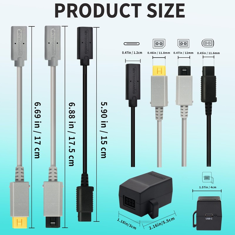Retro Game Console Power Supply Combination kit-PD Fast Charging, Built-in