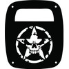 JeepTails D-Day Invasion Star Skull Tail lamp Light Covers Compatible