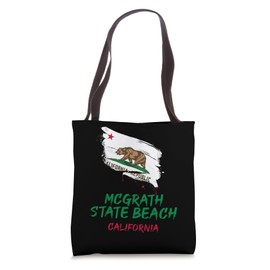 McGrath State Beach California Paint Splatter Flag Vacation Tote Bag