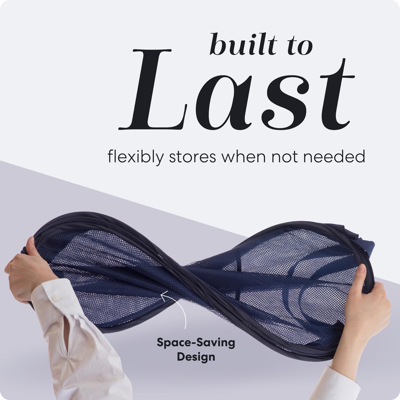 Handy Laundry Collapsible Mesh Foldable Hamper 14" x 14' x