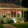 33ft Icicle Lights for Outside, Red and Green Christmas Lights