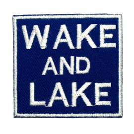 Generic Blue Wake and Lake Patches Iron On Patches for Backpacks, 2.3 x 2.1 x 0.1 in