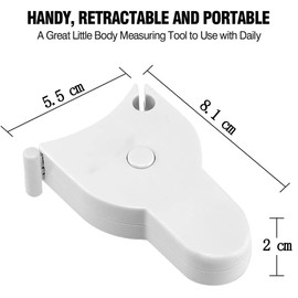 150cm Body Tape Measure Push-Button Retract and Lock Pin System Body Measuring Tape Measuring Tape for Body Measurements Tape Measure Body for Arm, Thigh, Chest, Waist, Hips & More Can Be Measured
