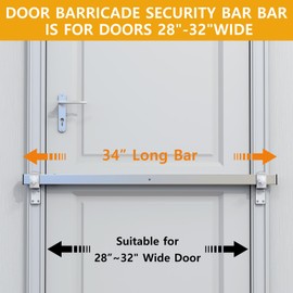 2x4 Door Barricade Brackets, Grade U-Shaped Security Brackets for Wood, Sheds, Gates & Basement Doors (2x4 Lumber Lock) 3mm White