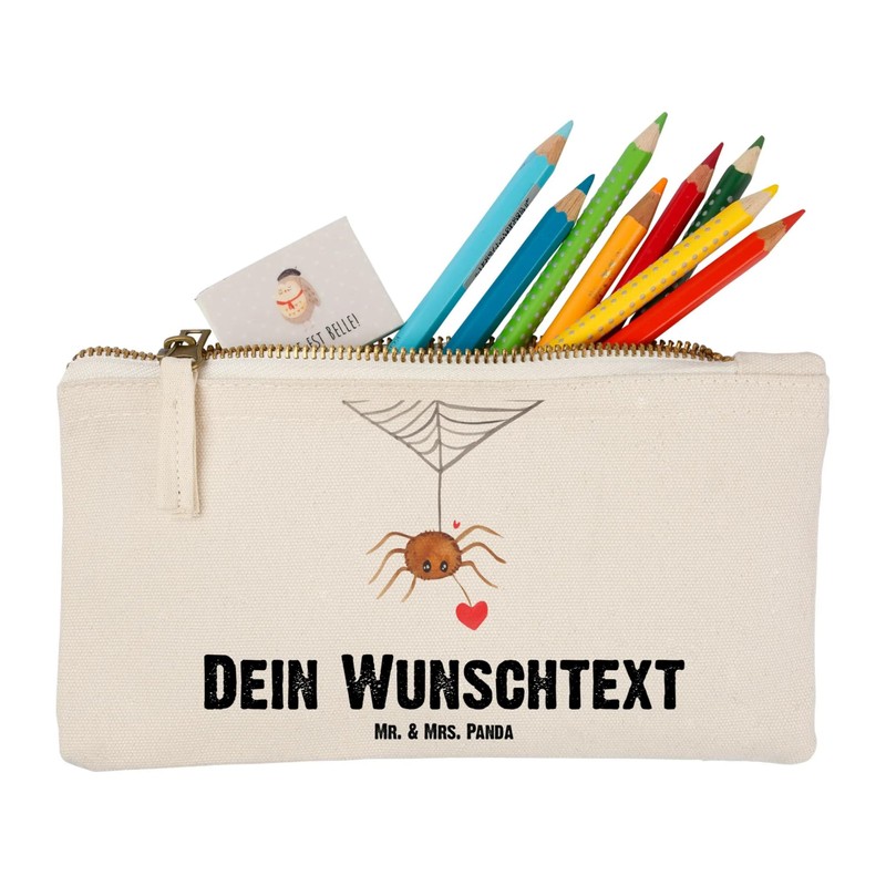 Mr. & Mrs. Panda Personalisierte Schminktasche Spinne Agathe Liebe Größe