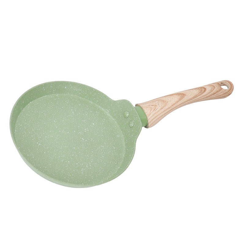 Frying Pan Wood Handle Aluminum Alloy Cooking Skillet Fast Heating