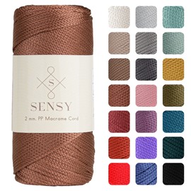 S SENSY 2mm 251 Yards Polyester Rope 100% Polypropylene Macrame Cord - Copper