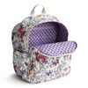 Vera Bradley Women's Bancroft Backpack-Premium Cotton Bookbag, Wing + Bloom,