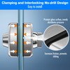 Ranbo No-Drill Double Glass Door Lock with Key for Swing