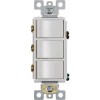 Broan-NuTone 4-Broan-NuTone 3-Function 15A 120V White Rocker Bathroom Exhaust Fan Switch P3RW