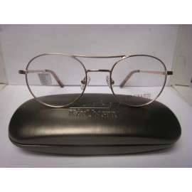 Flower Jess 6036 780 Eyeglasses Frame Women's Gold Full Rim Round 52-20-135-45V