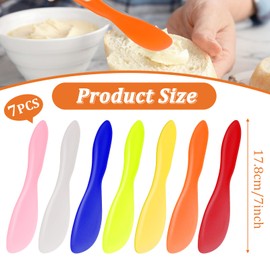 YQQYG 7 Pcs Plastic Butter Knife, Butter Spreader, Multi Purpose Butter Knife Spreader, Butter Knives Cheese Spreader Frosting Knives, Spreader for Cheese Cream Icing