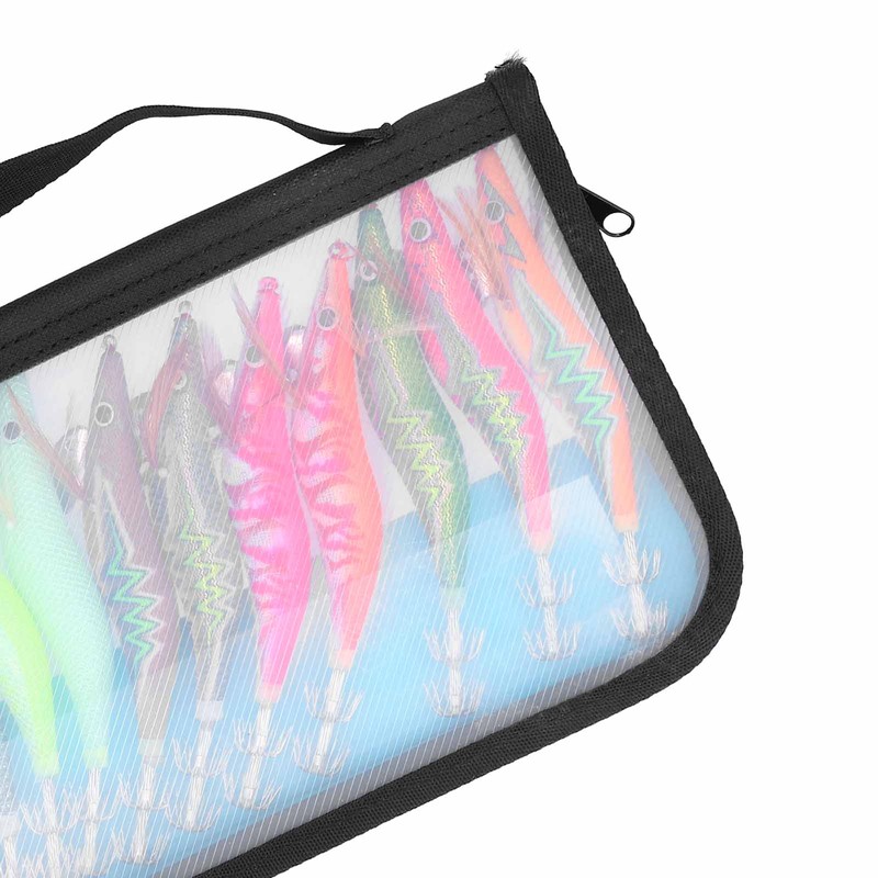 10pcs Squid Jig Hook Hard Fishing Lures Luminous Wood Fishing