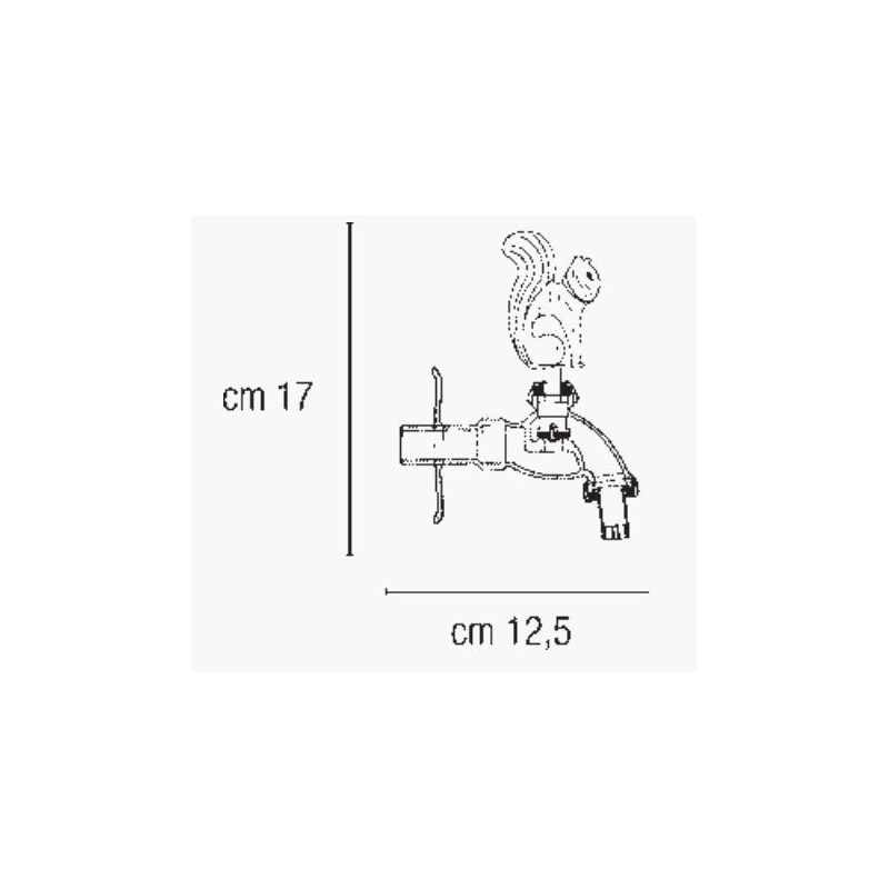 MONTSERRAT Garden Faucet 1/2" Decorative Squirrel with Hose Connector, Brass,