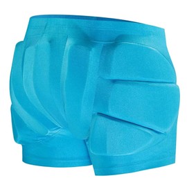 Aurorasports Protective Padded Shorts, Protective Padded Shorts for Snowboard, Hip Protection EVA Butt Pads, Protective Padded Shorts Crash Pad Impact Gear for Skiing Skating Snowboarding (Blue, L)