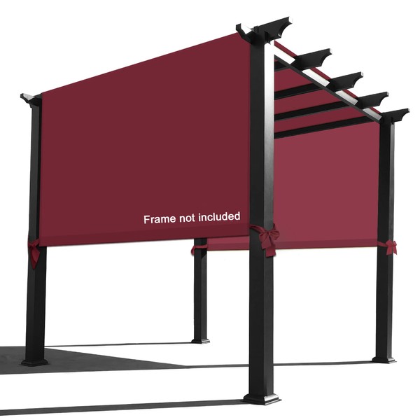 Alion Home Waterproof Pergola Covers - Pergola Replacement Canopy - Universal Replacement Canopy for Pergola (14' L x 9' W, Burgundy Red)
