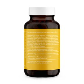 BIOLOA aloha - Natural Wellbeing & Anti-Stress, Capsules with Ashwagandha, Rose Root & Ginseng - Vegan, Laboratory Tested, Made in Germany