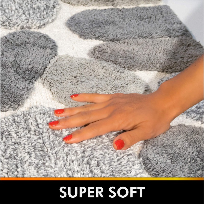 Chesapeake Merchandising Pebbles Bath Rug Runner, Grey