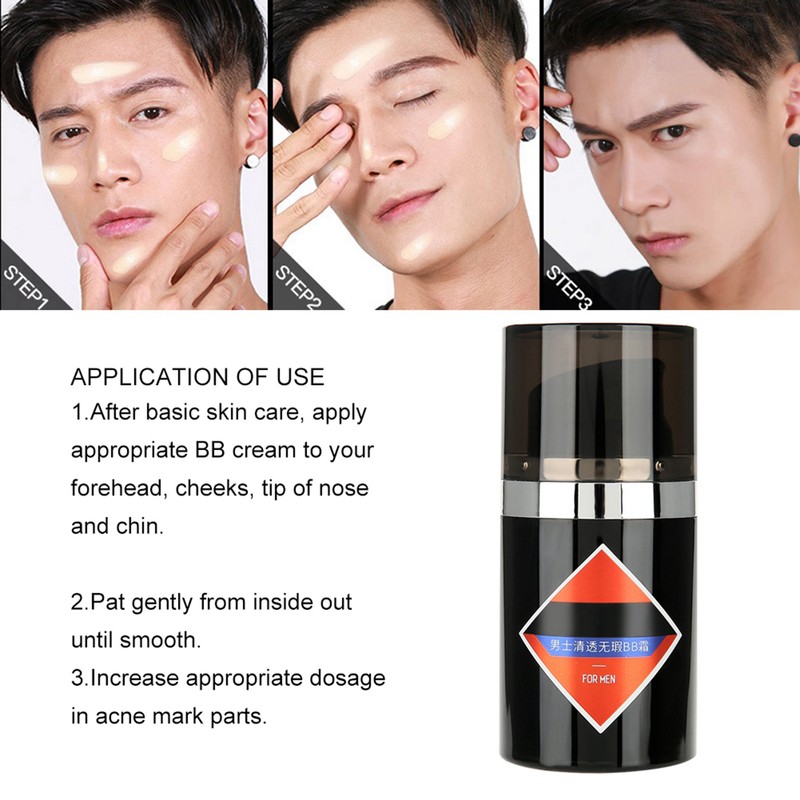 50g Men BB Cream Moisturizing Concealer Waterproof Foundation Cosmetic Makeup