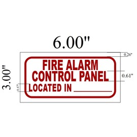 Fire Alarm Control Panel Located In Sign- Facp Sign (White,Aluminium 3X6)