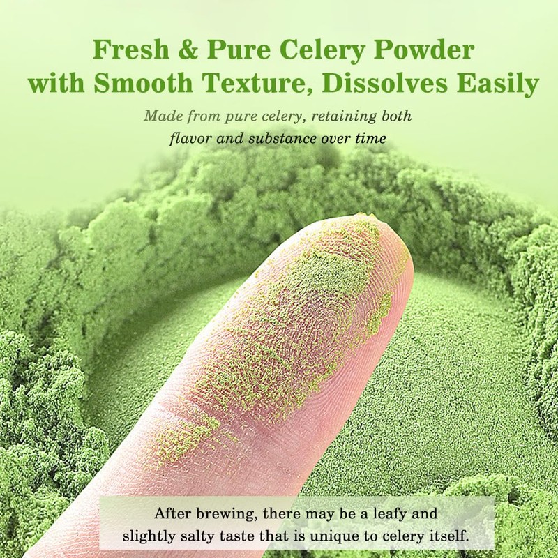 Fraunitsh Celery Powder, 5oz, Pure Celery Greens Powder, Fresh Green