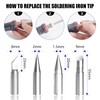 HANDSKIT 200W 220V Solder Tips, Model 927-200W Soldering Iron Tip, 4 Piece of Soldering Tips Model 927-200W