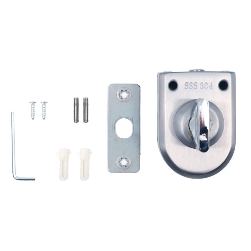 2 Pack ZONADAH High Quality Glass Door Locks 304 Stainless